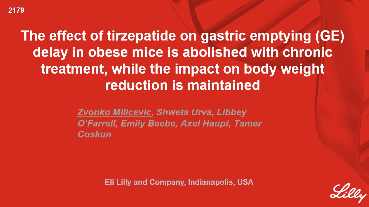 tirzepatide gastric emptying Media Centre